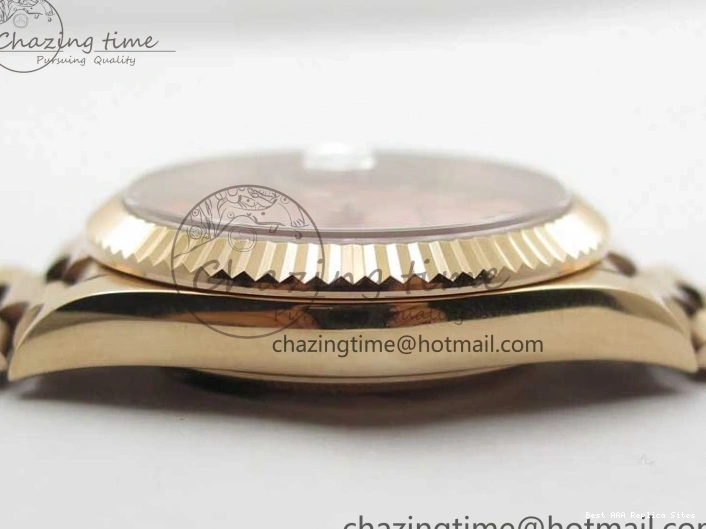 Best AAA Replica Sites A 228239 New 904 Dial on 40mm RG President QuickDry Dial BP Brown 2824 Bracelet Roman Day-Date RG Version 0110